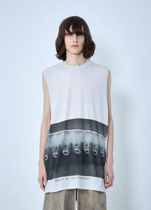 Rick Owens Sleeveless Graphic Top Grey ric0164008