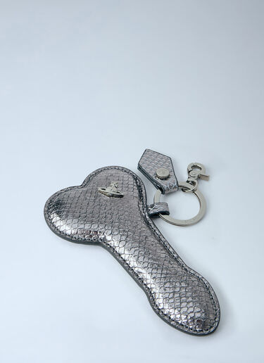 Vivienne Westwood Leather Keyring Silver vvw0263038