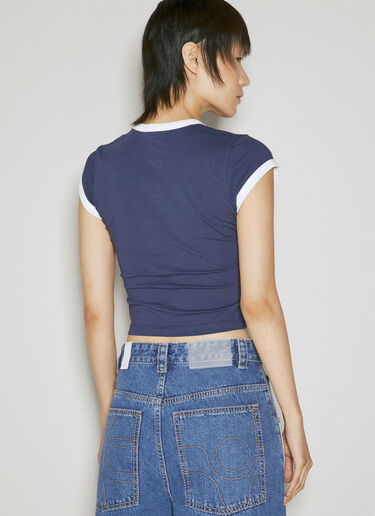 Zion Cropped T-Shirt Eytys Zion Cropped T-Shirt Blue eyt0254008