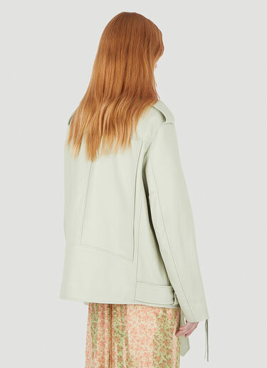 Honey Fucking Dijon xAcne Studios New Myrtle Leather Jacket Light Green hdj0246002