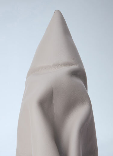 Rick Owens タキト ギャザー レザー アンクルブーツ グレー ric0264016