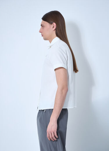 Miu Miu Logo Patch Short Sleeve Shirt White miu0160005