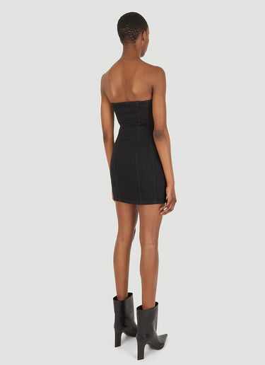Saint Laurent 抹胸牛仔迷你连衣裙 黑 sla0247035