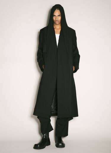 Y/Project Draped Hood Coat Black ypr0358002