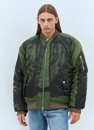 Jean Paul Gaultier Trompe L'Oeil Bomber Jacket Green jpg0357004