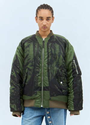 Jean Paul Gaultier Trompe L'Oeil Bomber Jacket Green jpg0357004