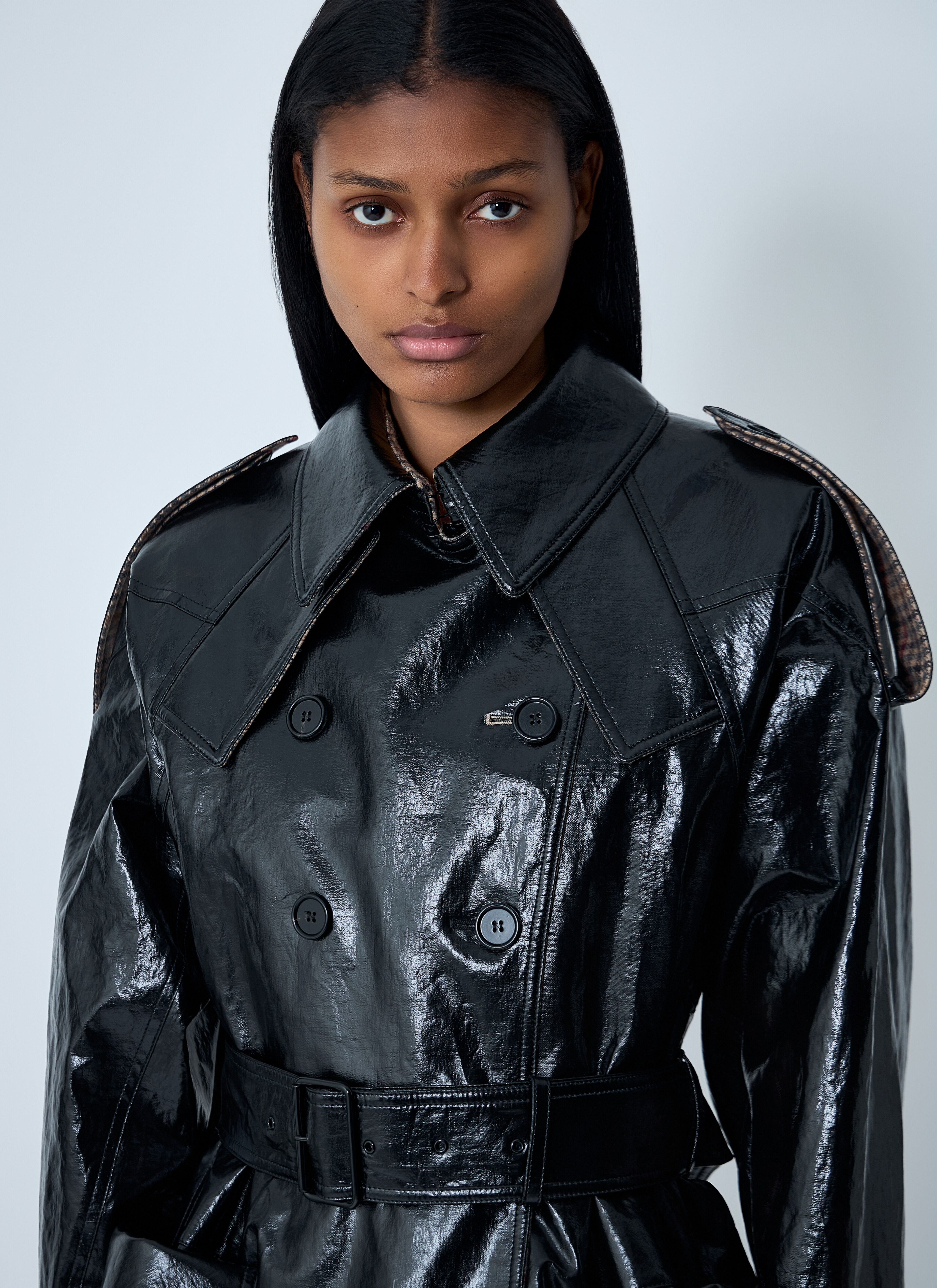 ✨極美品✨CHLOE トレンチコート アウター ロング ウール 34 黒 Chloé Women's' Patent Leather Trench Coat in Black | LN-CC®