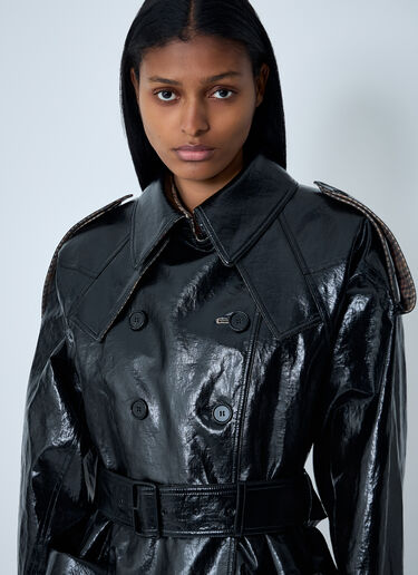 Patent Leather Trench Coat Chloé Patent Leather Trench Coat Black chl0262011