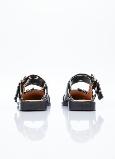 大搭扣平底芭蕾鞋 GANNI 大搭扣平底芭蕾鞋 黑色 gan0254035