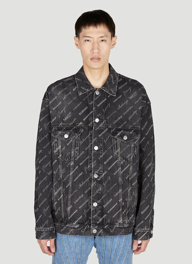 Balenciaga Large Fit Denim Jacket Black bal0151002