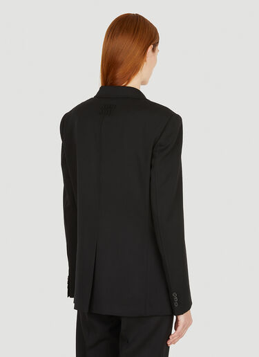 Miu Miu Logo Patch Suit Blazer Black miu0251009