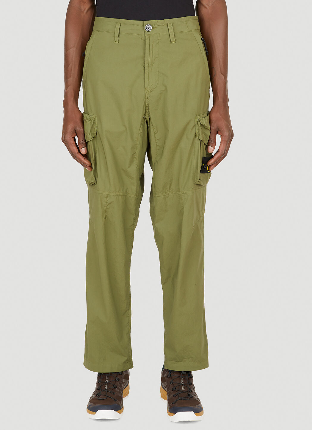 Stone island outlet cargo pants khaki