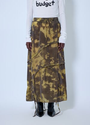 LUEDER Vortex Ruched Skirt Khaki ldr0266003