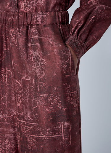 Max Mara Silk Pants Bordeaux max0263008
