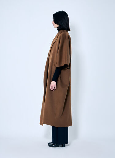 Max Mara Draped Cape Coat Brown max0259009