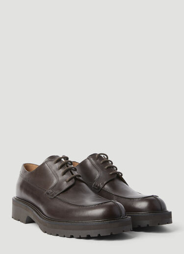 Dries Van Noten Leather Lace-Up Shoes Dark Brown dvn0156031