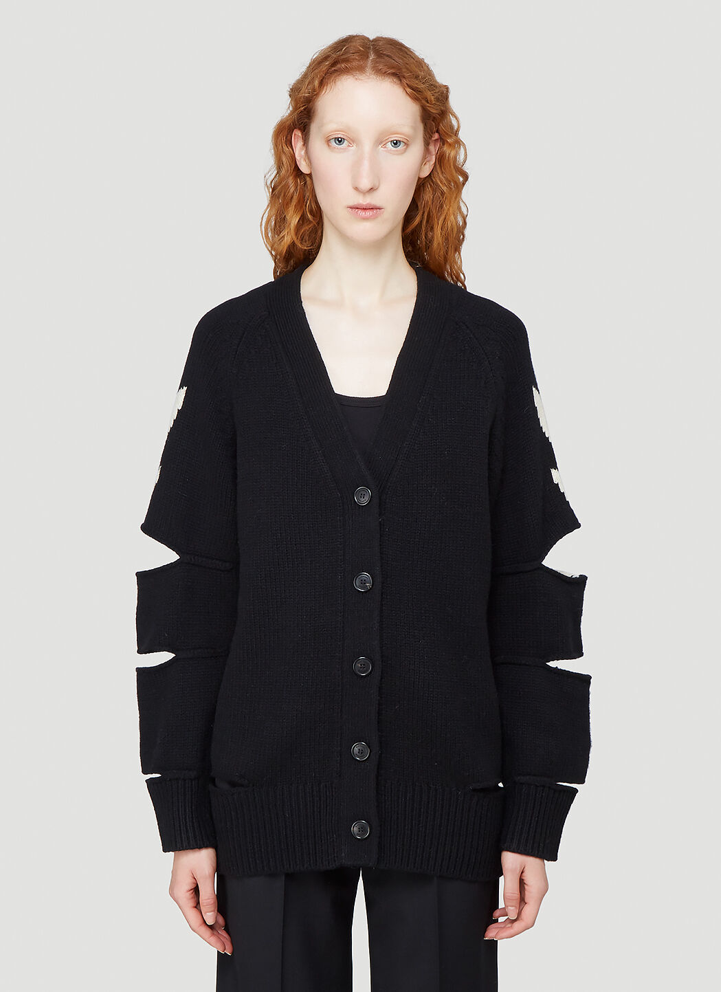 Burberry motif intarsia wool cashmere blend sweater shop