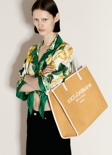 Dolce & Gabbana 라지 로고 토트백 브라운 dol0255038