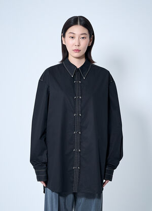Lemaire Embellished Metal Shirt Black lem0360018