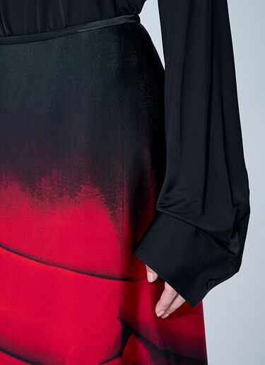 Jil Sander プリントミディスカート  ブラック jil0260004