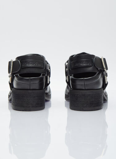 Acne Studios Buckle Leather Shoes Black acn0254025