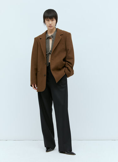 Boxy Single Breasted Blazer Lemaire Boxy Single Breasted Blazer Brown lem0254002