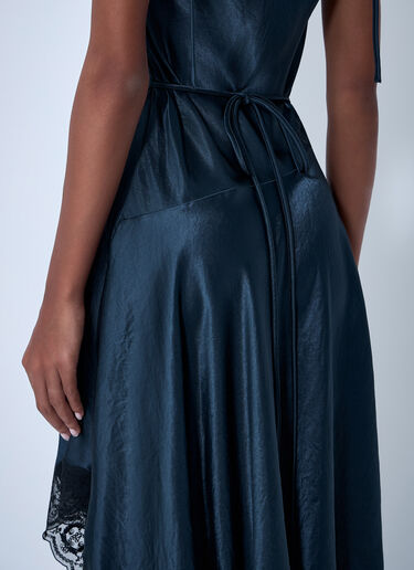 Satin Lace Midi Dress Acne Studios Satin Lace Midi Dress Blue acn0262005