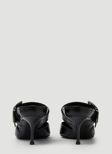 Alexander McQueen Buckle Strap Pointed Heels Black amq0249039