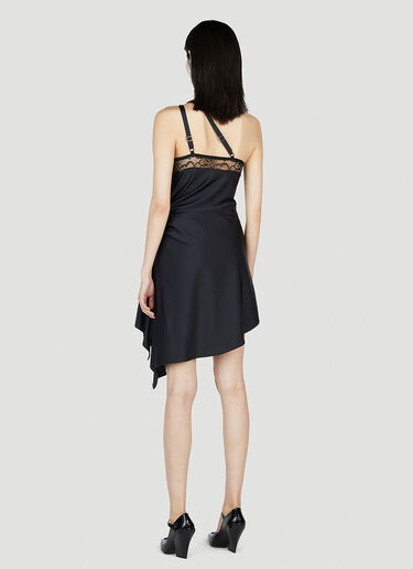 Coperni Asymmetric Lace Dress Black cpn0252004