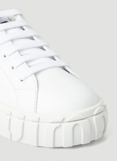 Miu Miu Embossed Bumper Sneakers White miu0248059