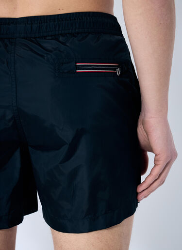 Moncler Logo Patch Swim Shorts Black mon0159035