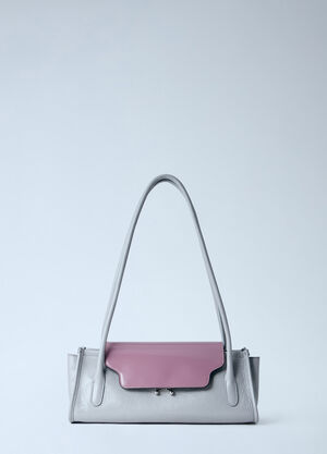 Marni Trunkette Leather Shoulder Bag Grey mni0266013