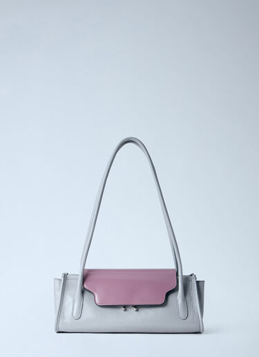 Marni Trunkette Leather Shoulder Bag Grey mni0266013