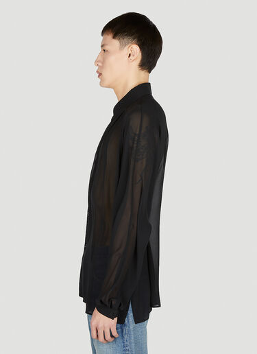 Saint Laurent Sheer Shirt Black sla0151027