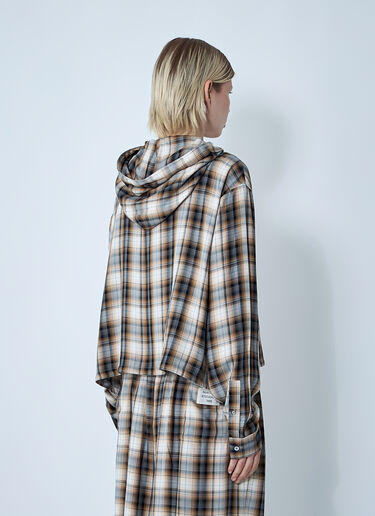 Acne Studios Hooded Check Shirt Beige acn0261002