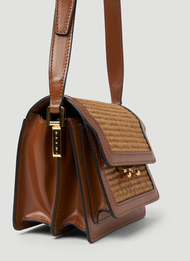 Marni Raffia Trunk Shoulder Bag Brown mni0251042