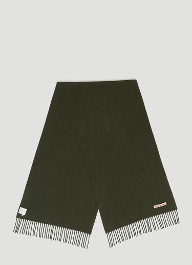 Narrow Wool Scarf Acne Studios Narrow Wool Scarf Dark Green acn0153032