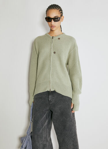 Our Legacy Zip Wrap Cardigan Green our0254016