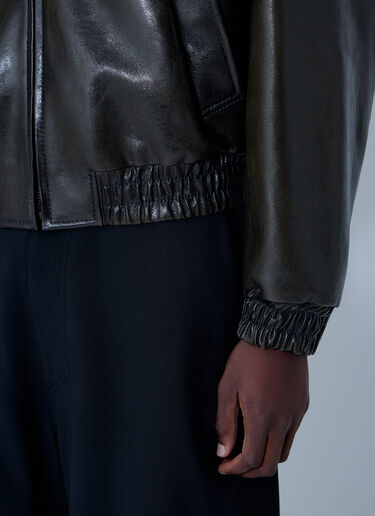 Leather Bomber Jacket Acne Studios Leather Bomber Jacket Green acn0162014