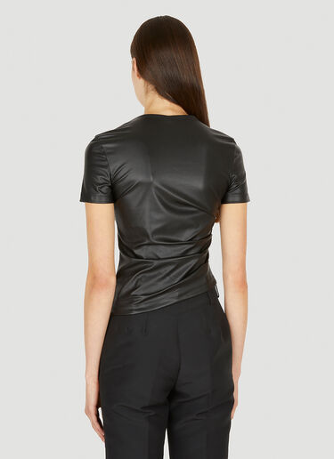 Helmut Lang Faux Leather T-Shirt Black hlm0250002