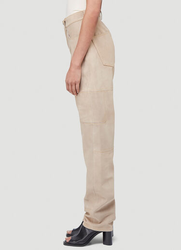 Sunnei Classic Leather Pants Beige sun0240002