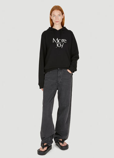 More Joy Logo Print Hooded Sweatshirt Black mjy0349004