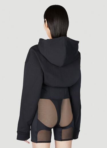 Mugler Corset Hooded Sweatshirt Black mug0251007