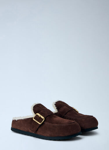 LN-CC® - Prada: Suede Mules - Brown Prada Suede Mules Brown pra0266007