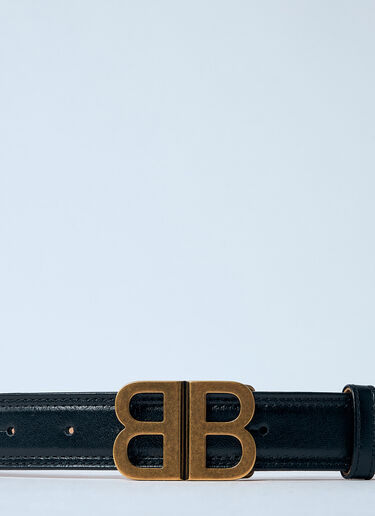 Balenciaga BB Soft Leather Belt Black bal0259039