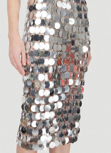 Rabanne Pastilles Mid Length Skirt Silver pac0247007
