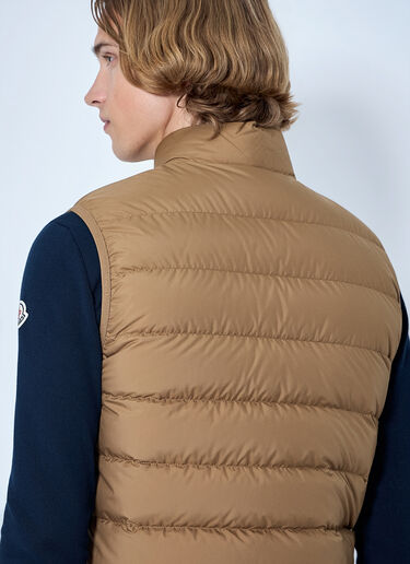 LN-CC® - Moncler: Contrin Down Gilet - Brown Moncler Contrin Down Gilet Brown mon0165063