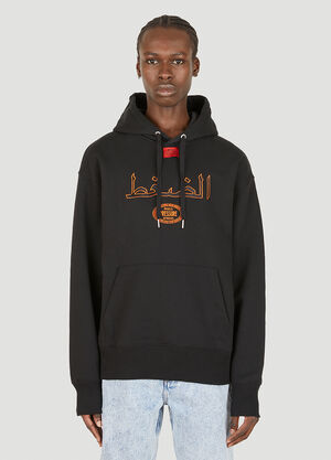 Pressure Embroidered Arabic Hooded Sweatshirt Black prs0148029