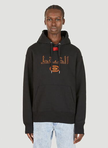 Pressure Embroidered Arabic Hooded Sweatshirt Black prs0148029