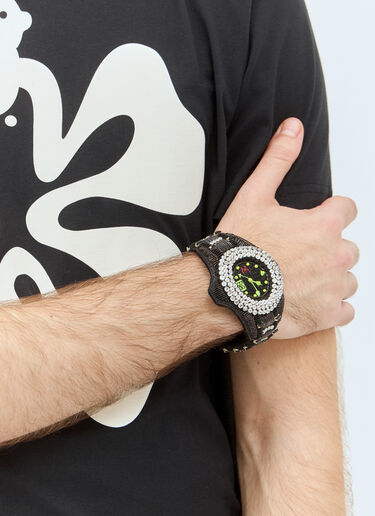 Walter Van Beirendonck Diamond Beaded Bracelet Black wlt0158024